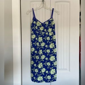 Patagonia Water Girl blue and green flower dress size 0
